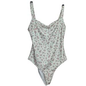 Reformation Eliza One Piece White Floral Swimsuit M EUC Romantic Cottagecore